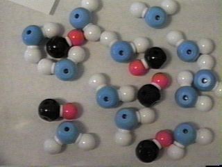 Models showing mixed water and nonelectrolyte molecules.